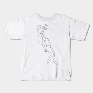 Woman Line art Kids T-Shirt